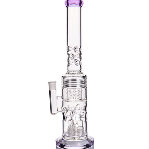 Black Glass Drum Percolator Bong