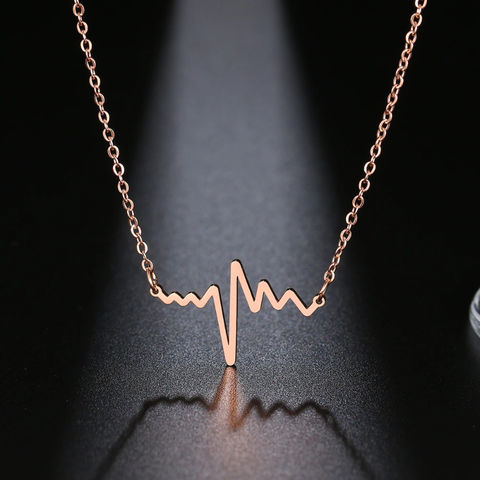 Heartbeat Necklace Women Love Heart Necklaces & Pendants Medical Nurse Doctor Lover Gifts for sale at factory direct price