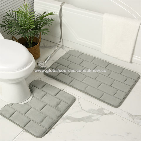 Gorilla Grip Thick Memory Foam Bath Rugs, Soft Absorbent Velvet Bathroom  Mats, D