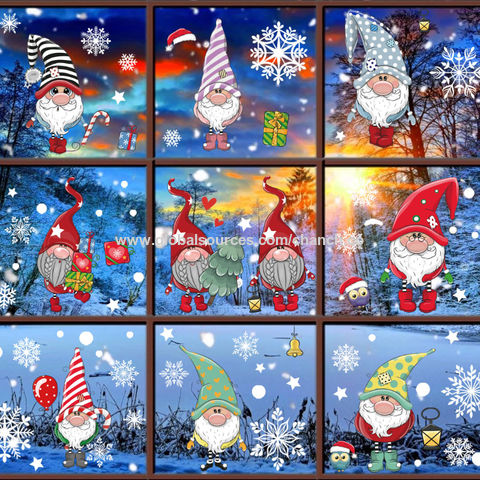 New Christmas Stickers Electrostatic Window Glass Stickers Snowflake Santa  Stickers Cute Cartoon Stickers - China Window Sticker and Christmas  Decoration price