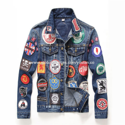 Chamarras Personalizadas Chamarra De Mezclilla Hombre Pintada