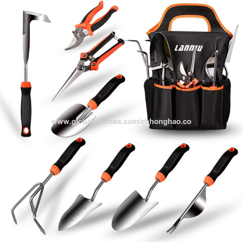 Ensemble de 9 outils de jardinage robustes en acier inoxydable, équipement et outils de jardin for sale at factory direct price