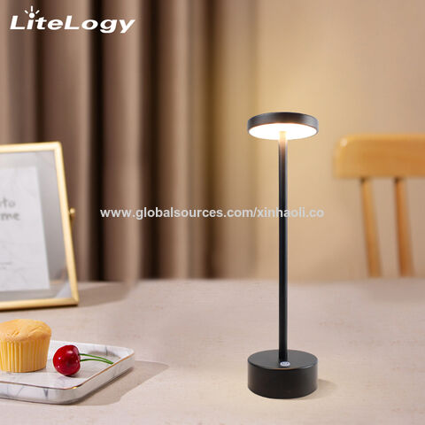 Lámpara LED de escritorio inalámbrica, luz de mesa regulable al tacto,  batería recargable, luz nocturna para cuidado de los ojos, mini lámpara  linda
