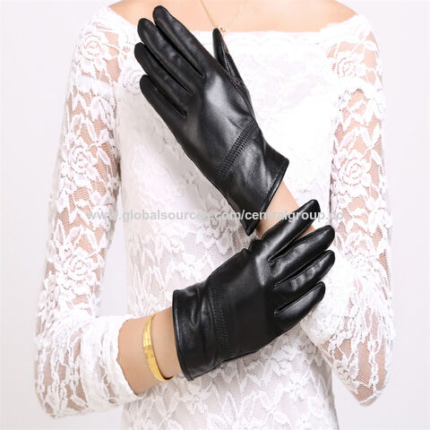 Ladies warm 2024 leather gloves