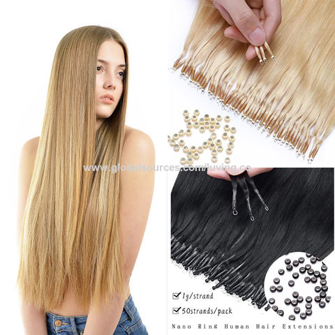 Buy Wholesale China Nano Rings Micro Beads 100% Human Hair Extensions  European Hair Highlight Blonde 50-200 Strands & Nano Ring Hair Extension at  USD  | Global Sources