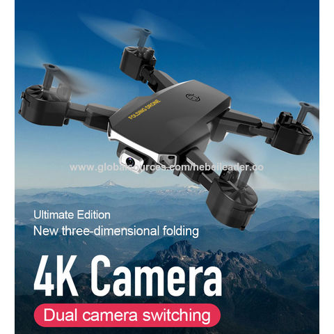3D Flip Dual Cameras, Black Altitude Hold RC Quadcopter Drone w/Dual Camera One Key Backward Remote Control Drones Foldable Wifi FPV Drone Mini Quadcopter for Beginners Headless Mode 