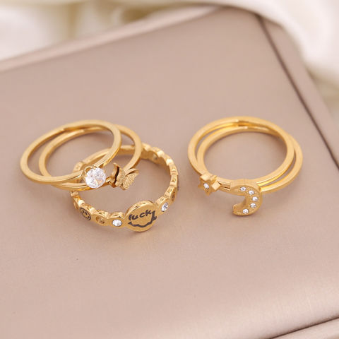 Trendy Flower Heart Classic Elegant Fashion Jewelry Gold Ring Women Sargin  Ring Korean Style Ring – the best products in the Joom Geek online store