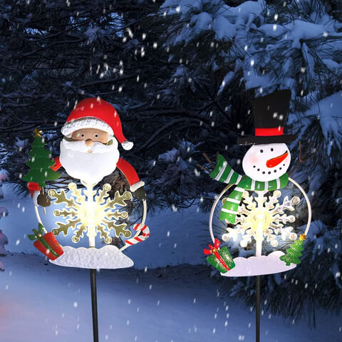 Buy Wholesale China Home Yard Decor Solar Christmas Santa Snowman ...