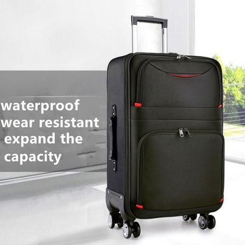 Travel Trolley Case Suitcase Spinner Hand Luggage Check-in Hold Luggage Expandable Strong Lightweight Oxford Cloth Universal Wheel Female Password Box GAOFENG Color : Lake Blue, Size : 20 inches 