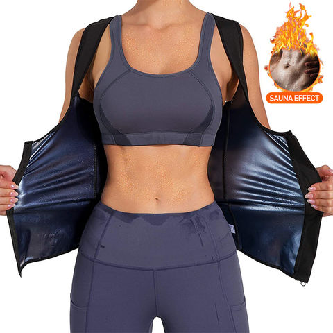 Mens Sauna Waist Trainer Corset Vest with Zipper for Weight Loss