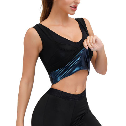 Sauna Suit For Women Sweat Shirt Breathable Waist Trainer Vest Gym Workout  Vest Sweat Suits Body Shaper Zipper For Women
