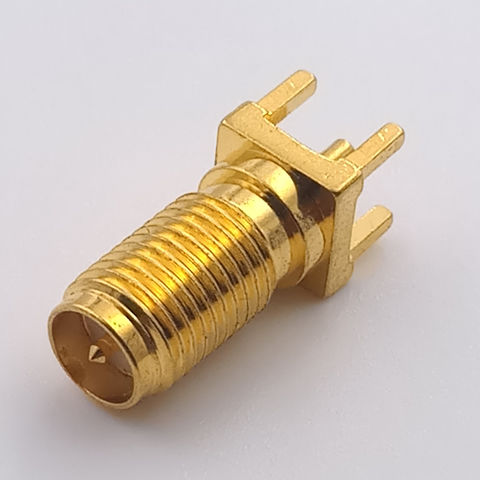 1 pcs Gold SMA Female Jack to PCB Board Mount Coaxial Solder RF Connector SS New 