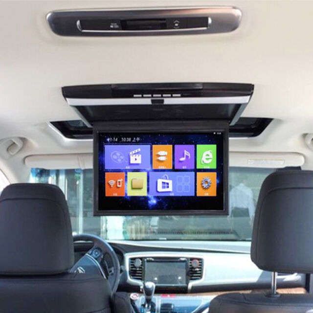 Monitor de TV con Pantalla IPS Grande para Techo de Coche, Reproductor de Video Mp5 con Soporte de Techo, Abatible