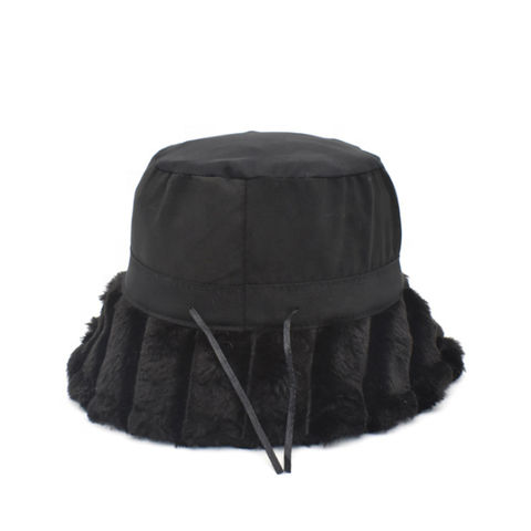 Fur Bucket Hat Winter Bucket Hat Women 