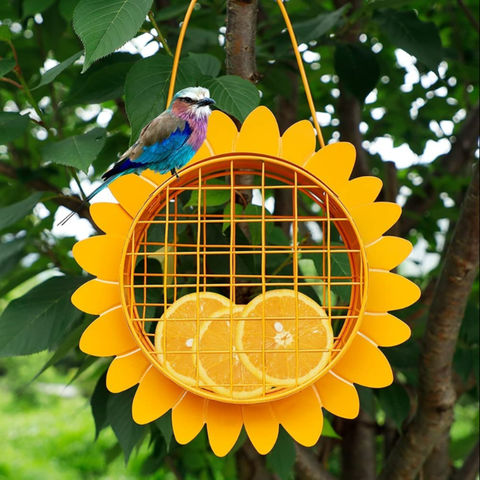 Solar-Powered Sunflower Beehive Hanging Bird House