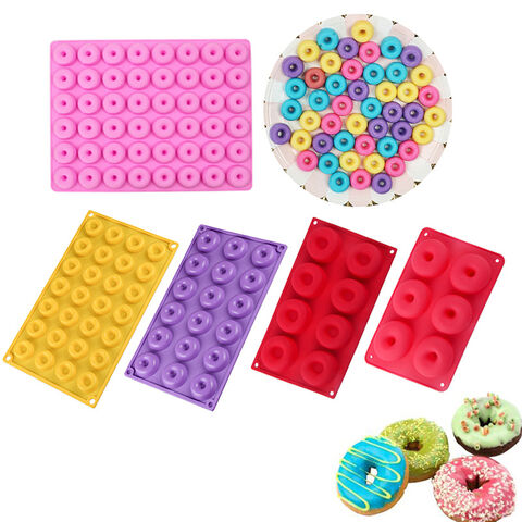 Moule à Donuts en Silicone, Plaque de Cuisson Antiadhésive pour 6 Donuts Taille Standard, Bagels et Plus - Idéal pour les Boulangers Professionnels