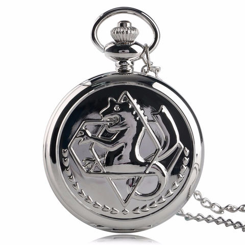 Buy Wholesale China Anime Necklace Watches Silver Full Metal Alchemist  Watch Pendant Gift Men's Quartz Pocket Watches & Quartz Pocket Watches at  USD 150 | Global Sources