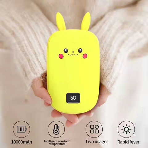 Electric Pocket Hand Warmers Power Bank Rechargeable USB Winter Heater 10000mAh 