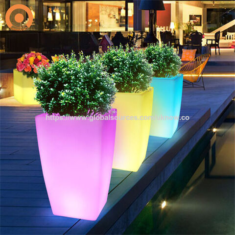 Macetero luminoso LED de alta calidad, procesamiento de nueva moda, macetero luminoso impermeable