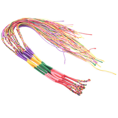 9er Pack Hippie-Stil Geflochtene Freundschaftsarmbänder Gewebtes Handgelenk Knöchel Geflochtenes Armband - Ra Farbe