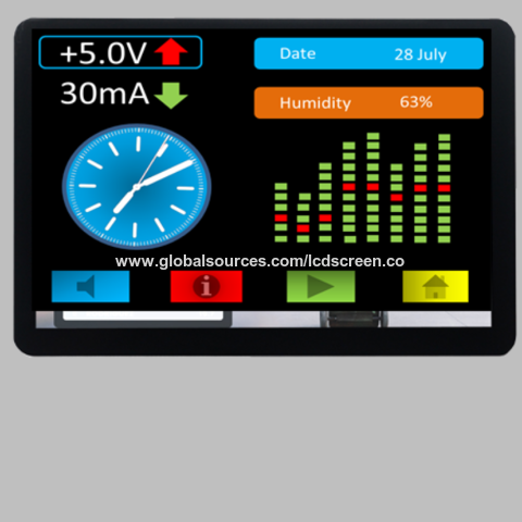 7 Inch CTP RGB 1024*600 TFT LCD display Moudle - China TFT LCD and LCD  Screen price