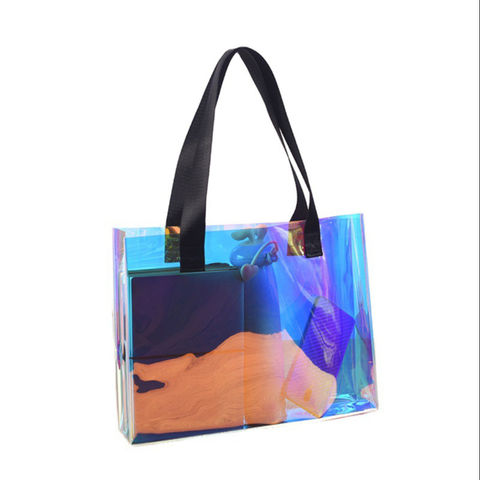 Buy Wholesale China Custom Fashion Handbag Transparent Clear Neon Pvc Tote  Bag & Pvc Handbag,clear Bag ,pvc Bag at USD 3