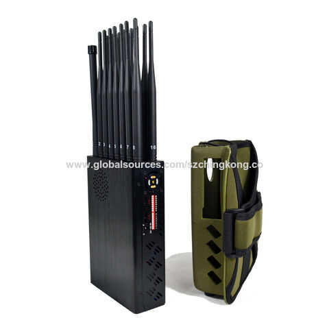 Brouilleur 16 bandes 16W - portée jusqu'à 25 mètres - 5G 4G 3G 2G