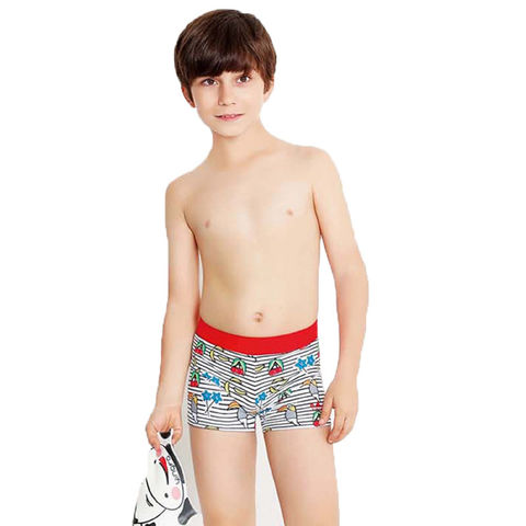 Boys' Swim Trunks Polyester Spandex Kid Swimwear Knitted Digital