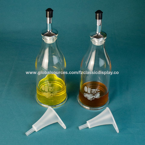 Flacon d'huile en verre borosilicaté de grande capacité avec distributeur d' huile - Chine Flacon en verre borosilicaté et flacon d'huile prix