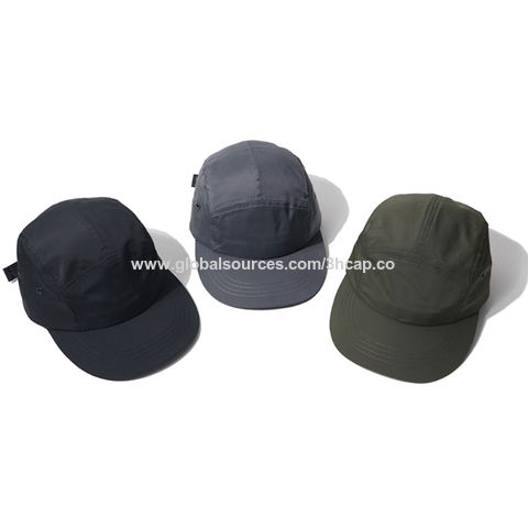 5 Panels Cap Short Brim Hat Flat Bill Washed Cotton Camping Hats