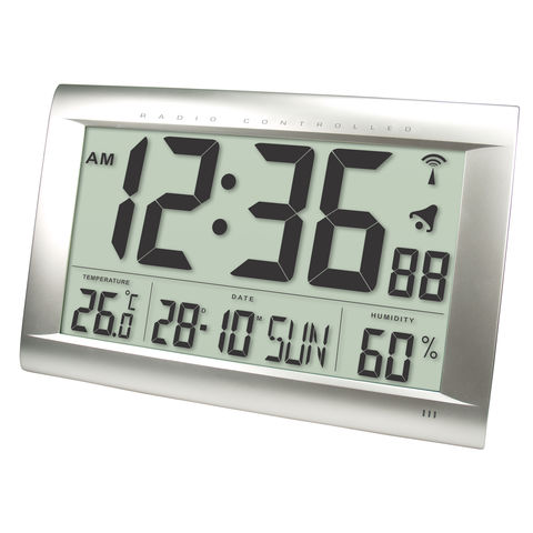 oosters vraag naar Rentmeester Buy Wholesale China Large Lcd Display Radio Controlled Wall Clock,dcf  Movement, Time Zone, 12/24 Am/pm, Date And Weekday & Large Lcd Wall Clock  at USD 40 | Global Sources
