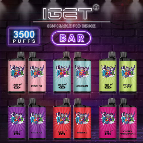 Vape Disposable Iget BAR 3500 Puffs Fruit Flavor E-Cigarette Vape, E ...