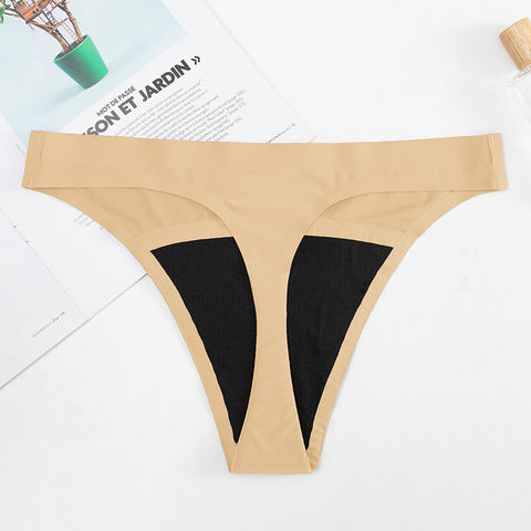Thong Women Period Underwear, Seamless Menstrual Thongs