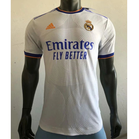 Customized 2021/22 Home Real Madrid Jersey Player Version Football ...