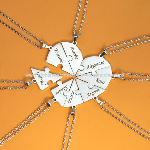 Bronze Engraved Sisters Friends Forever Puzzle Piece Pendant Necklaces For  Best Friend Bbf Friendship, Set Of 5 | Fruugo KR