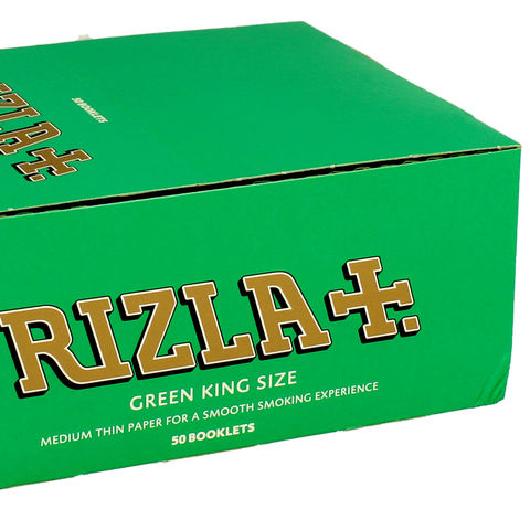SMOKING Green King Size Rolling Papers 50 Booklets Full Box 