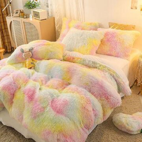 Faux Fur Duvet Cover Set - Shaggy Tie Dyed Duvet Cover - Luxury Ultra Soft Fluffy  Comforter Cover Bed Sets - China Long Plush Quilt and Tie Dyed Duvet Cover  Set price