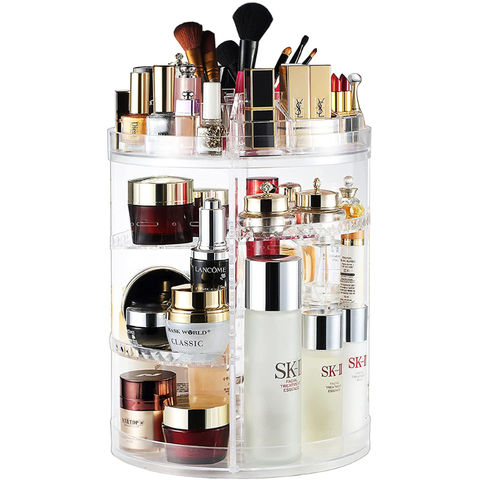 Buy Wholesale China Makeup Organizer, 360 Degree Rotating Adjustable Cosmetic  Storage Display Case With 8 Layers & Cosmetic Organizer at USD 4.09