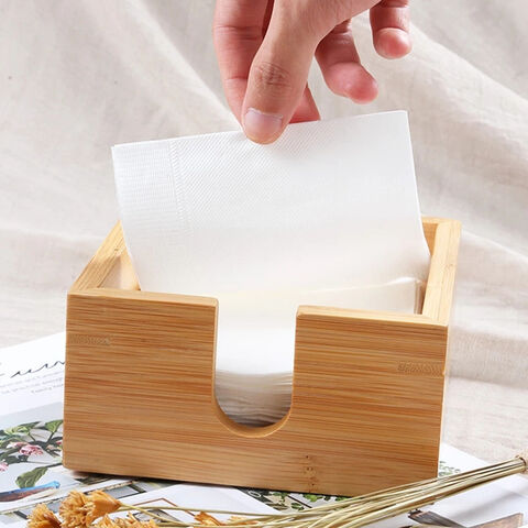 Buy Wholesale China Cheap Kitchen Storage Organization Restaurant Bamboo  Square Seat Type Sheet Paper Napkins Tissue Boxes For Home Office & Paper  Towel Holder at USD 0.65