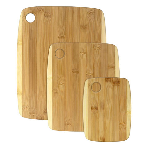 3pcs Bamboo Cutting Board Set with Juice Groove Wood Cutting