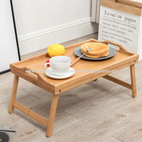 Mesa Plegable En Bambu Para Desayunar Bandeja De La Cama - Bed Breakfast  Tray