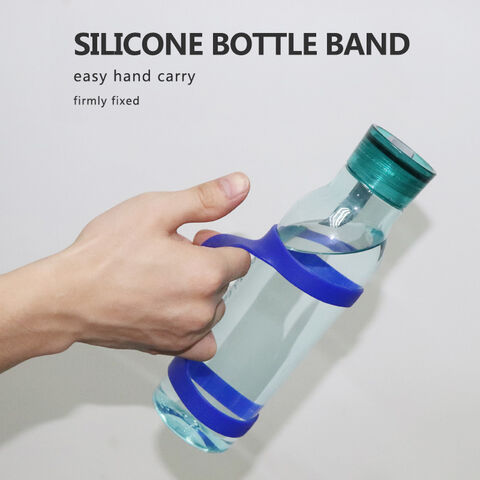 Silicone Water Bottle Carrier Water Handle Cup Strap Soft Band Holder Straps 