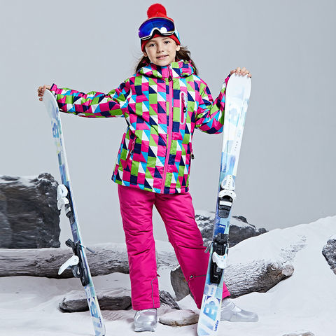 New Girls boys Ski Set Suit Kids Snowboard Outdoor Snow Jacket&pants Set Clothes 