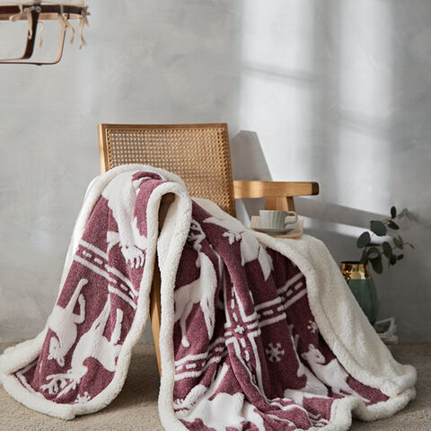 Sherpa Blanket Scarf With Braided Tassel Detail