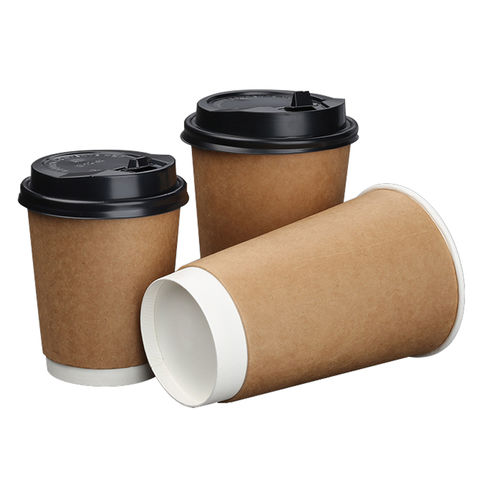 8oz 90mm Dia Eco Friendly Kraft Double Wall Paper Cups with PS Lids - China  Paper Cups and Disposable Coffee Cup price