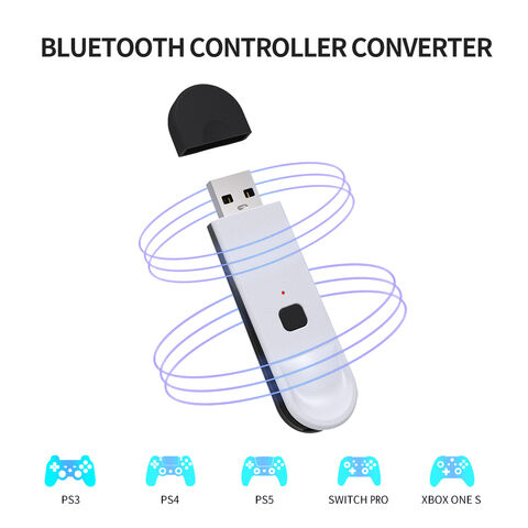 Wireless Bluetooth 5.0 Controller Adapter USB for N-Switch PS4 PC, Dongle  Bluetooth Compatible with PS5/ PS4/ Xbox One X/S/ Windows PC/ Switch Pro  Controller Converter Adapter 