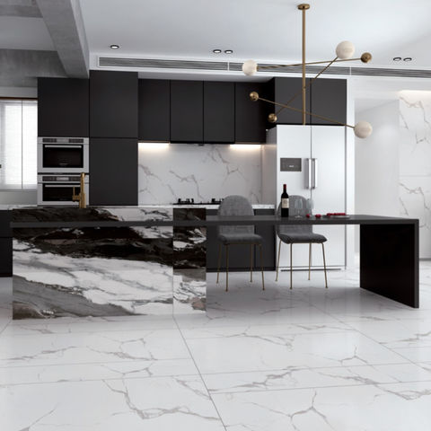 Super White Carrara Marble Design, Carrara Marble Tile Kitchen Floor