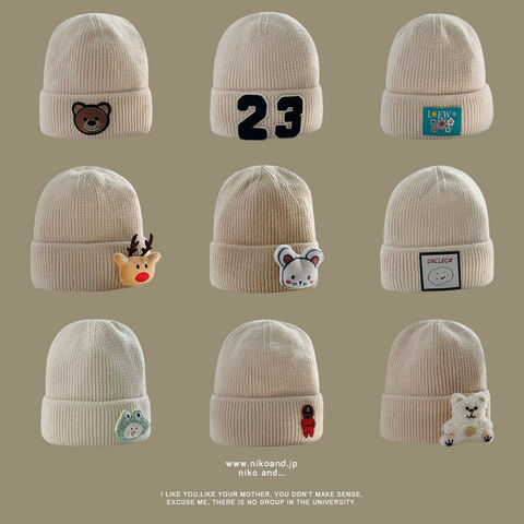 Ski hat with bear embroidered \u0026 Ski hat 