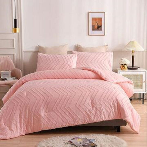 Jacquard Tufted Comforter Cover, Solid Textured Duvet Cover
