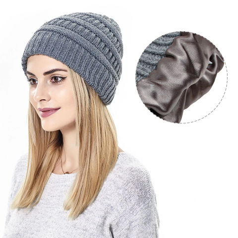 Winter Hat Warm Inside Knitted Hats 